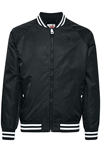 Indicode 10356MM IDKevin College jacke Herren Übergangsjacke Herrenjacke jacke Rippbündchen Regular Fit Robuste Polyester-Qualität, Größe:M, Farbe:Black (999) von Indicode