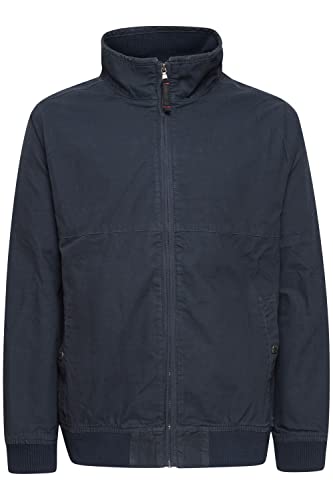 Indicode 10357MM IDSimon Bomberjacke Herren Übergangsjacke Herrenjacke jacke Baumwoll-Blouson Rippbündchen Hochwertige Baumwoll-Qualität Regular Fit, Größe:L, Farbe:Navy (400) von Indicode