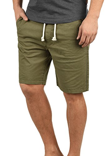 Indicode IDAbbey Herren Chino Shorts Bermuda Kurze Hose mit Stretch Regular Fit, Größe:2XL, Farbe:Army (600) von Indicode