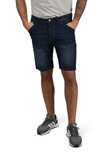 Indicode IDAlessio Herren Jeans Shorts Kurze Denim Hose mit Stretch Regular Fit, Größe:S, Farbe:Dark Blue (855) von Indicode