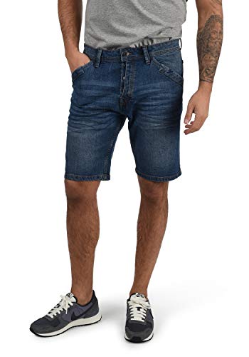 Indicode IDAlessio Herren Jeans Shorts Kurze Denim Hose mit Stretch Regular Fit, Größe:2XL, Farbe:Medium Indigo (869) von Indicode