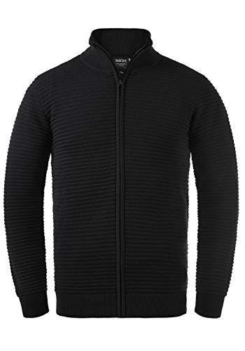 Indicode Arctic Herren Strickjacke Cardigan Feinstrick, Größe:L, Farbe:Black (999) von Indicode