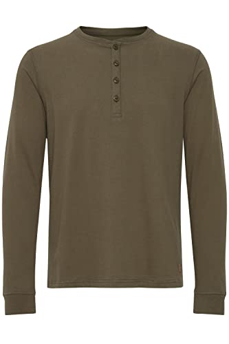 Indicode Armando Herren Longsleeve Langarmshirt Shirt aus 100% Baumwolle, Größe:M, Farbe:Army (600) von Indicode