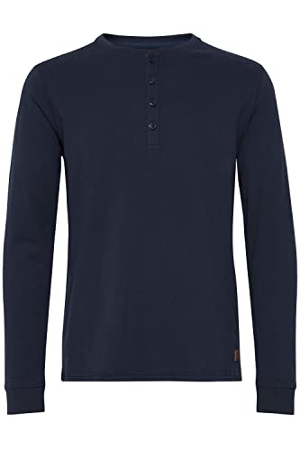 Indicode Armando Herren Longsleeve Langarmshirt Shirt aus 100% Baumwolle, Größe:S, Farbe:Navy (400) von Indicode
