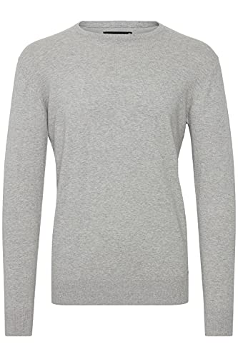 Indicode IDBadan Herren Strickpullover Feinstrick Pullover mit Rundhalskragen, Größe:M, Farbe:Grey Mix (914) von Indicode