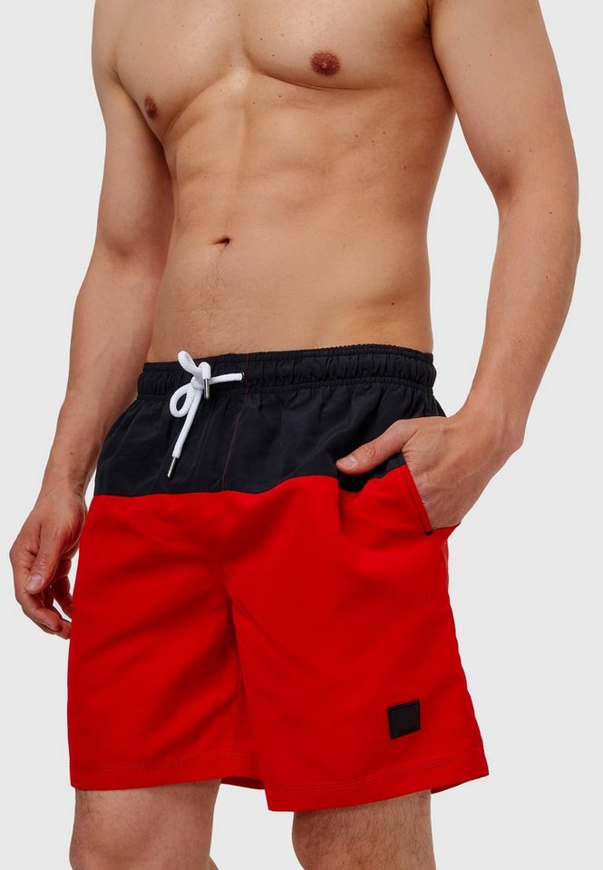 Indicode Badeshorts Pruitt elastischer Bund mit Kordelzug, Color-Block-Optik Indicode Badeshorts Pruitt elastischer Bund mit Kordelzug, Color-Block-Optik von Indicode