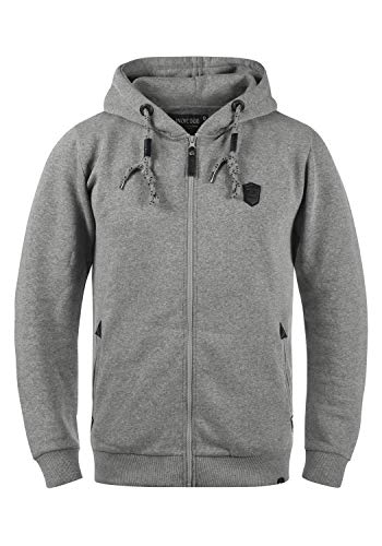 Indicode Barnhill Herren Sweatjacke Kapuzenjacke Hoodie mit Kapuze, Größe:L, Farbe:Grey Mix (914) von Indicode