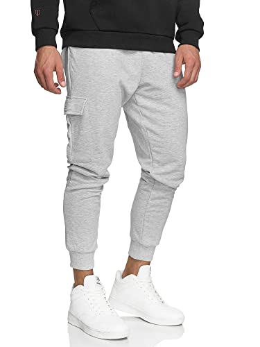 Indicode Herren Bendner Cargo Jogginghose | Trainingshose Jogger Freizeithose für Männer Lt Grey Mix XXL von Indicode