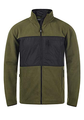 Indicode Birch Herren Fleecejacke Sweatjacke Jacke mit Stehkragen, Größe:L, Farbe:Army (600) von Indicode