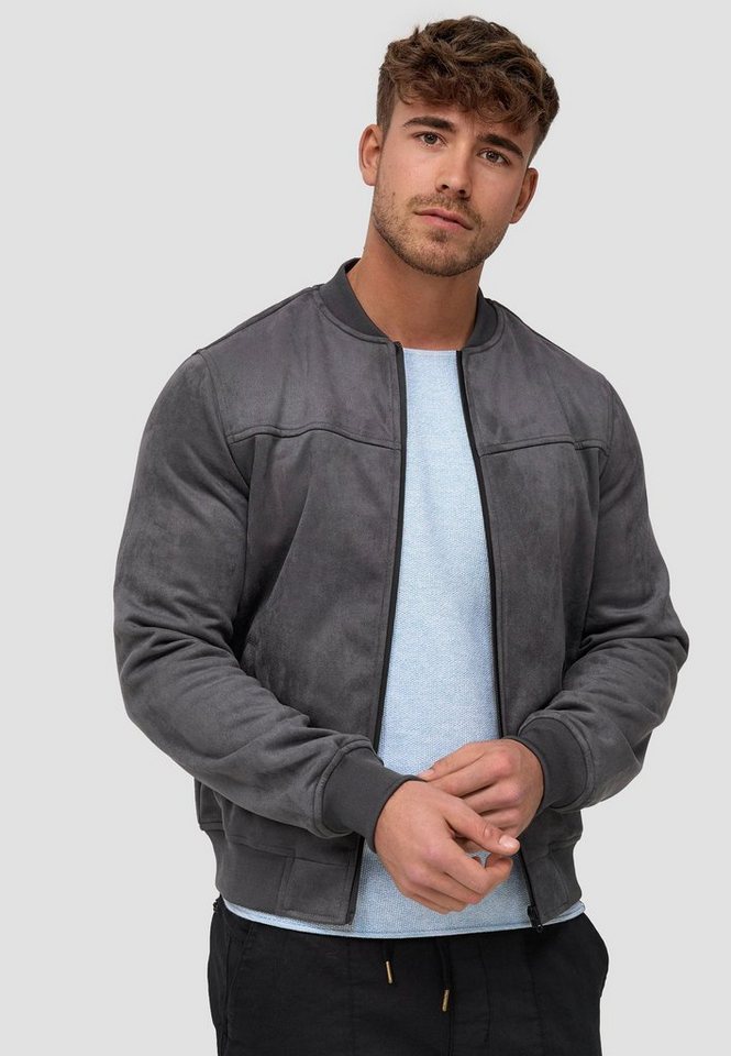 Indicode Winterjacke Ibon Kunstlederjacke mit Stehkragen von Indicode