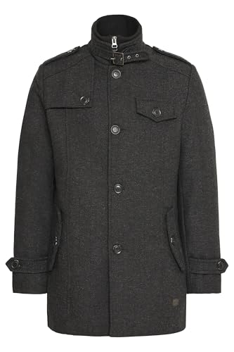 Indicode Brandan Herren Winter Mantel Wollmantel lange Winterjacke mit Stehkragen, Größe:3XL, Farbe:Black (999) von Indicode