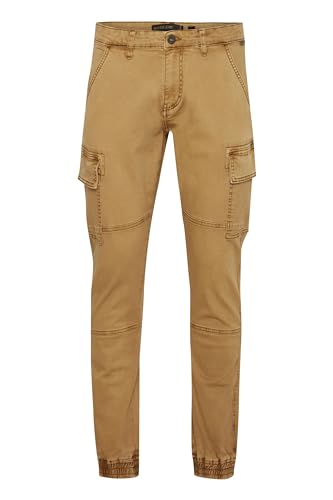 Indicode IDBromfield Herren Cargohose Lange Hose mit Cargotaschen Gesäßtaschen Baumwollmischung Regular fit, Größe:L, Farbe:Amber von Indicode