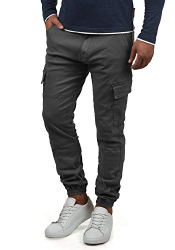 Indicode Bromfield Herren Cargohose Lange Hose Mit Taschen, Größe:L, Farbe:Dark Grey (910) von Indicode