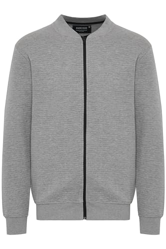 Indicode Bronte Herren Sweatjacke Cardigan Jacke, Größe:L, Farbe:Grey Mix (914) von Indicode