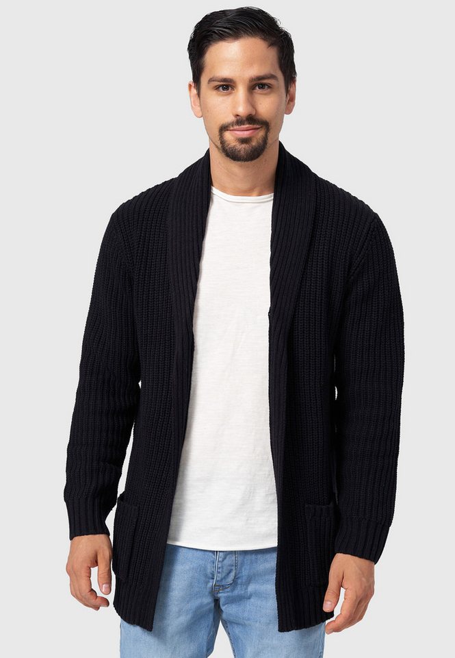 Indicode Strickjacke Herren Anaheim Herrenstrickjacke mit 2 aufgesetzten Taschen von Indicode