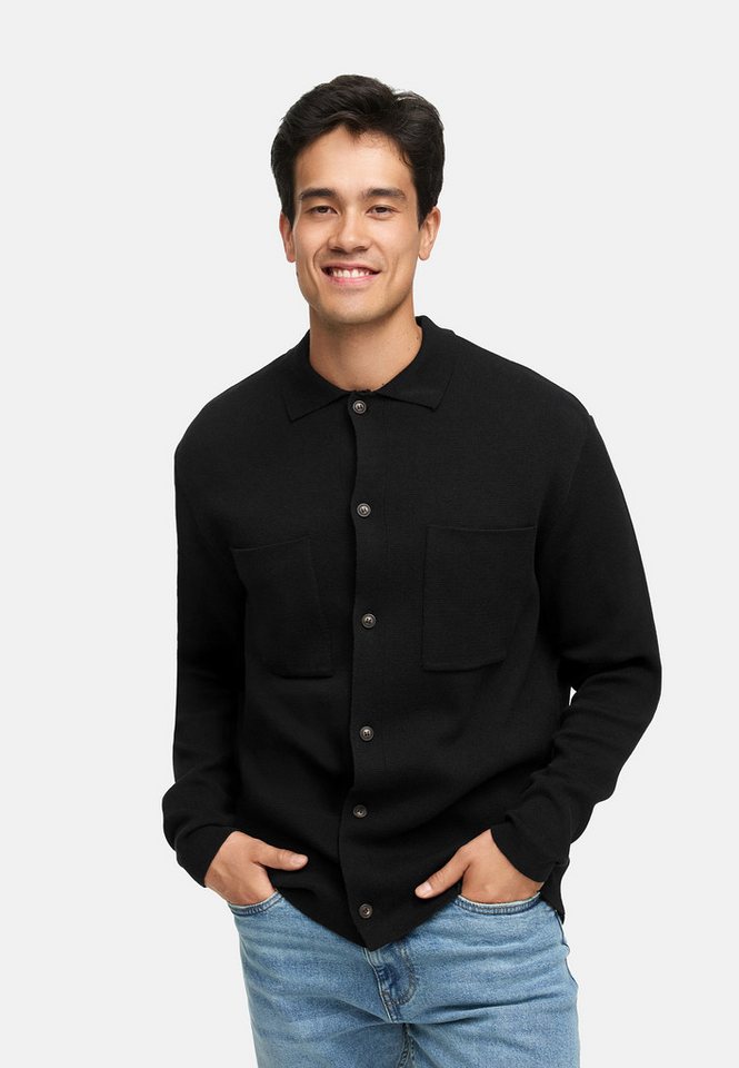 Indicode Strickjacke Herren INBellino Cardigan Herrenstrickjacke Moderne Strickjacke mit Kentkragen und Brusttaschen von Indicode