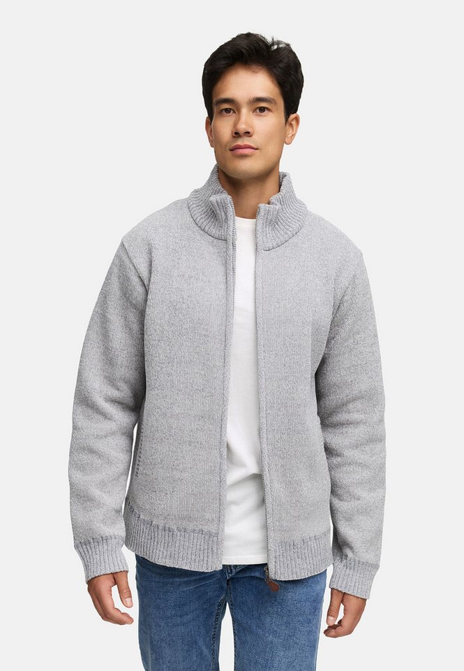 Indicode Strickjacke Herren INFilion Herrenstrickjacke Strickjacke mit hohem Stehkragen von Indicode