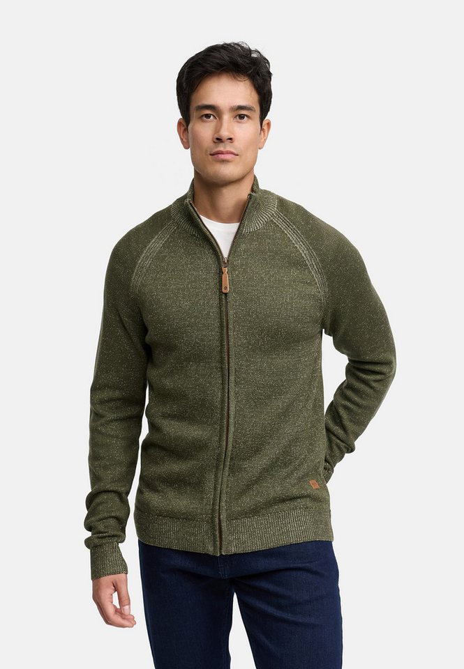 Indicode Strickjacke Herren INMassum cardigan Herrenstrickjacke Strickjacke mit Stehkragen von Indicode