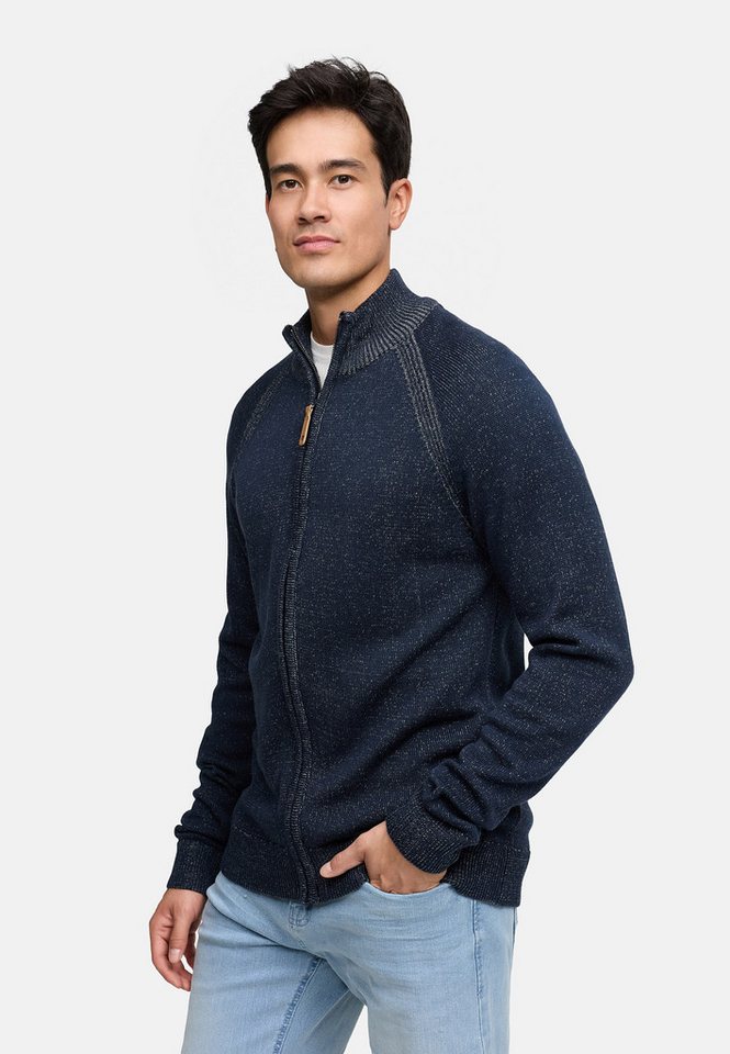 Indicode Strickjacke Herren INMassum cardigan Herrenstrickjacke Strickjacke mit Stehkragen von Indicode