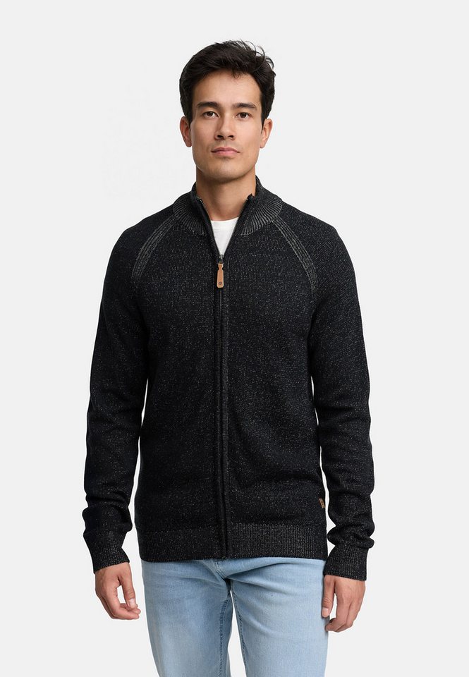 Indicode Strickjacke Herren INMassum cardigan Herrenstrickjacke Strickjacke mit Stehkragen von Indicode