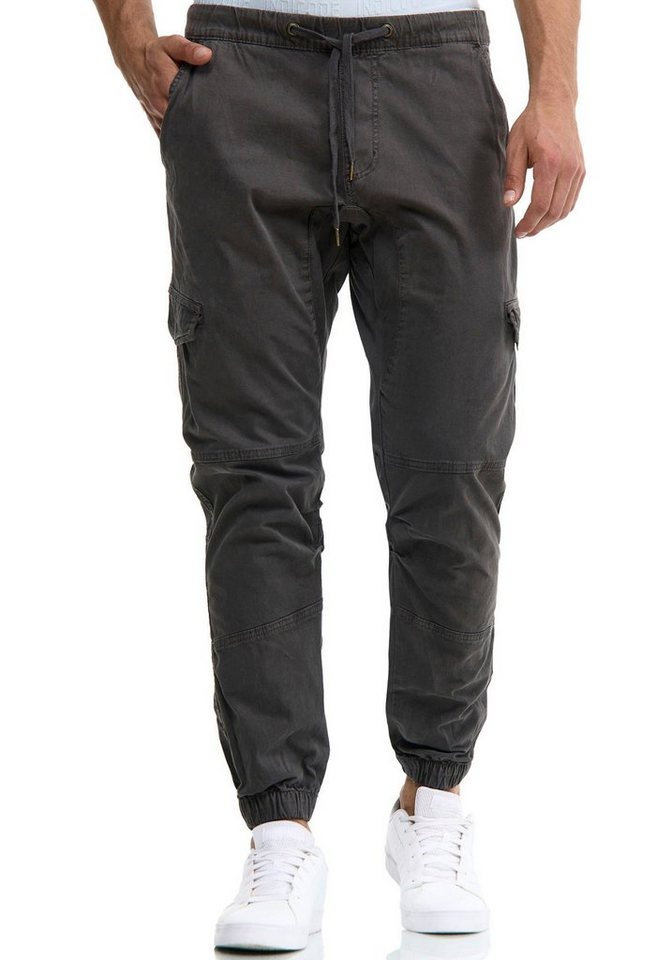 Indicode Cargohose INLevi mit seitlichen Cargotaschen und elastischen Bündchen von Indicode