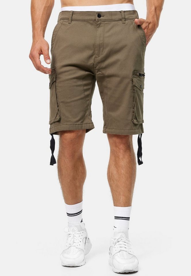 Indicode Cargoshorts Agron mit langen Stoffbändern an der Seite Indicode Cargoshorts Agron mit langen Stoffbändern an der Seite von Indicode