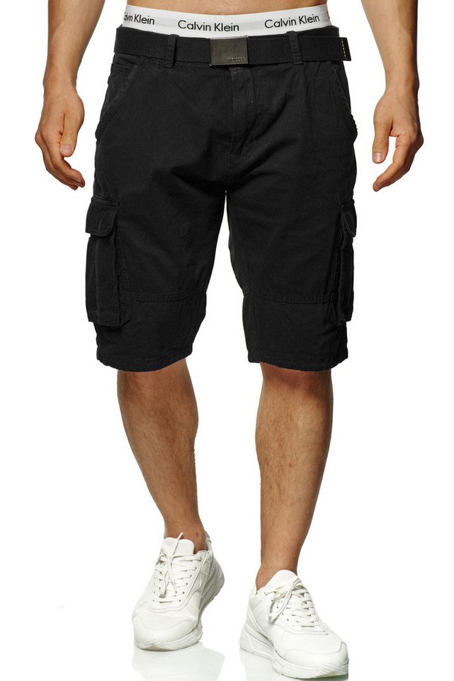 Indicode Cargoshorts Blixt aus 100 % Baumwolle, inkl. Gürtel von Indicode