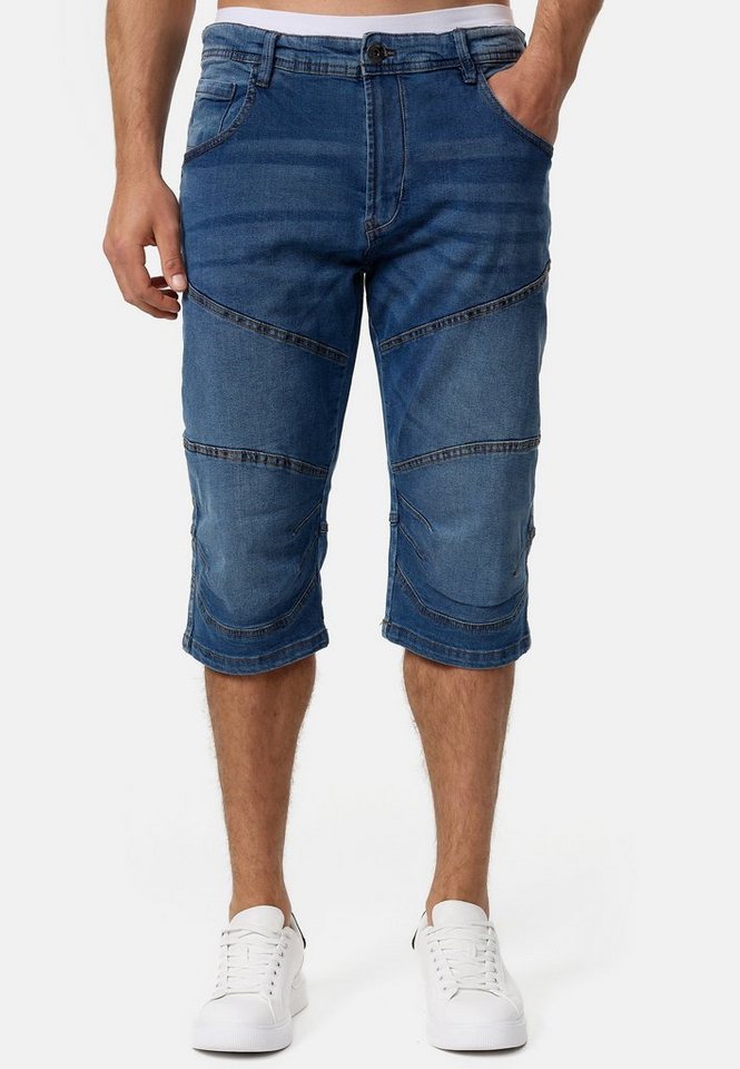 Indicode 3/4-Jeans Herren Fortune Herrenshorts Jeansshorts Shorts 3/4 Jeansshorts mit 5 Taschen von Indicode
