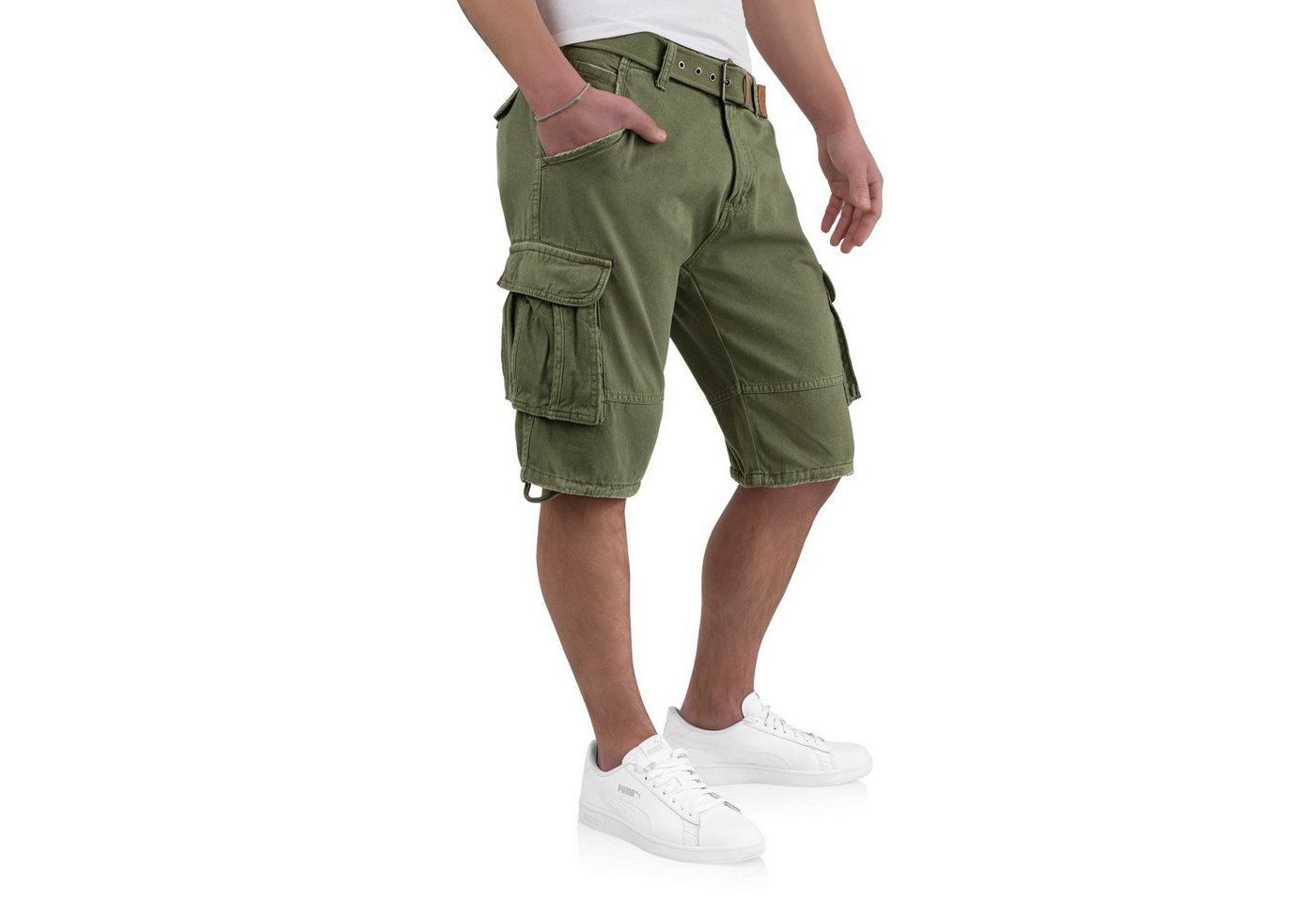 Indicode Cargoshorts Indicode Kjeld Herren Cargo Shorts mit 6 Taschen von Indicode