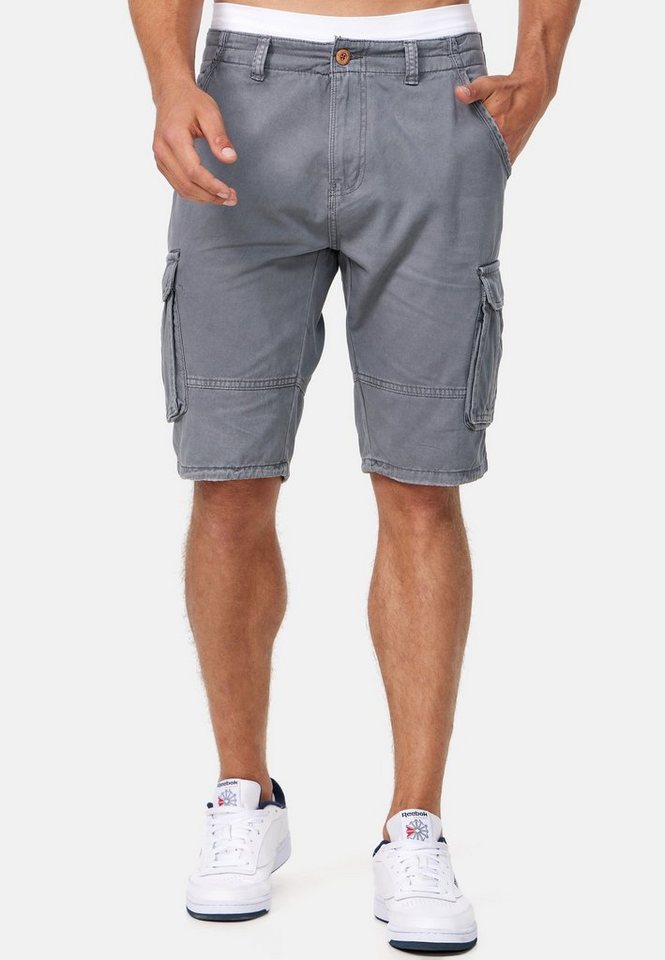 Indicode Cargoshorts Herren Monroe Cargo Cargo Shorts Herrenshorts mit 6 Taschen inkl. Gürtel von Indicode
