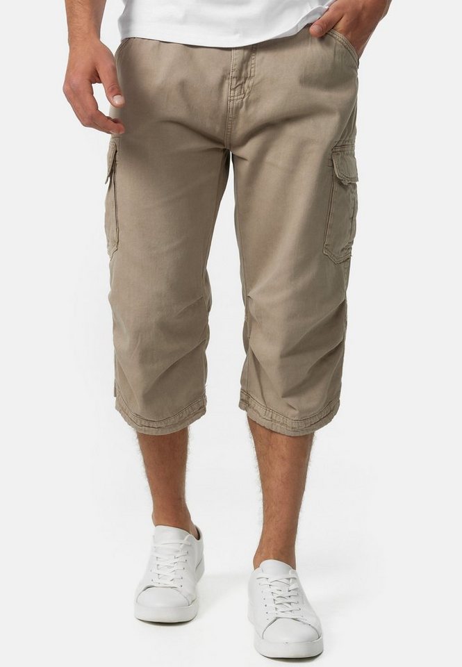 Indicode Cargoshorts Nicolas Check aus einer robusten Materialmischung von Indicode