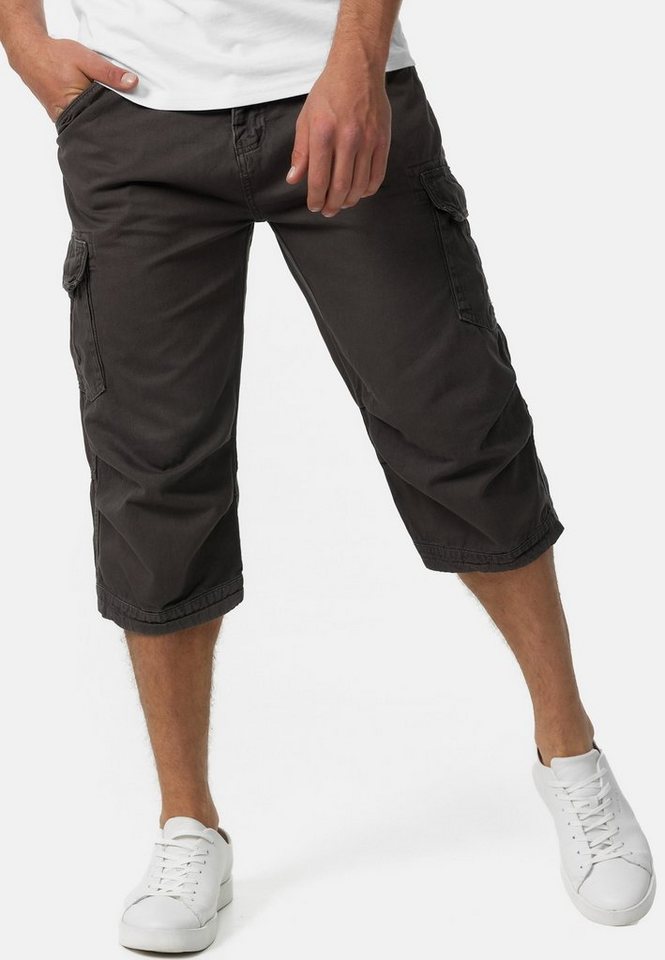 Indicode Cargoshorts Nicolas Check aus einer robusten Materialmischung von Indicode