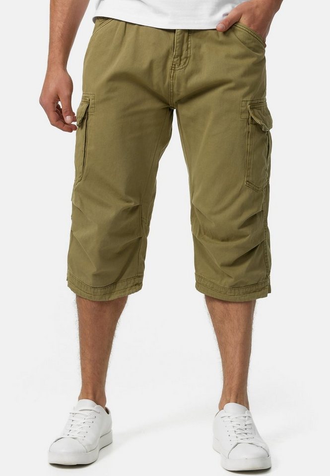 Indicode Cargoshorts Nicolas Check aus einer robusten Materialmischung von Indicode