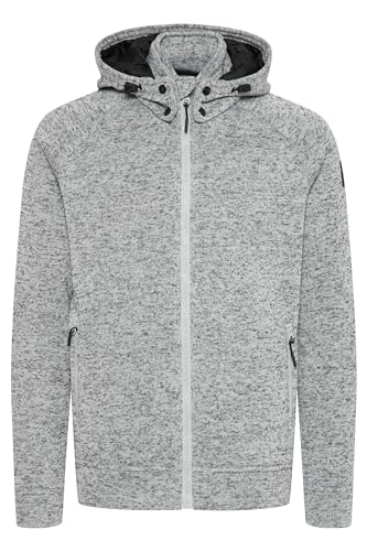 Indicode IDChillingworth Herren Fleecejacke Sweatjacke Jacke mit Kapuze, Größe:L, Farbe:Light Grey Mix (913) von Indicode