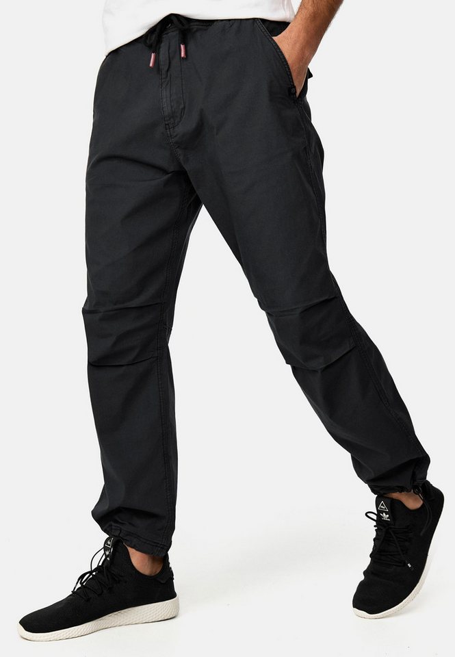 Indicode Chinohose Herren INPaulino Chino Hose Herrenhose mit Tunnelzug am Beinabschluss von Indicode