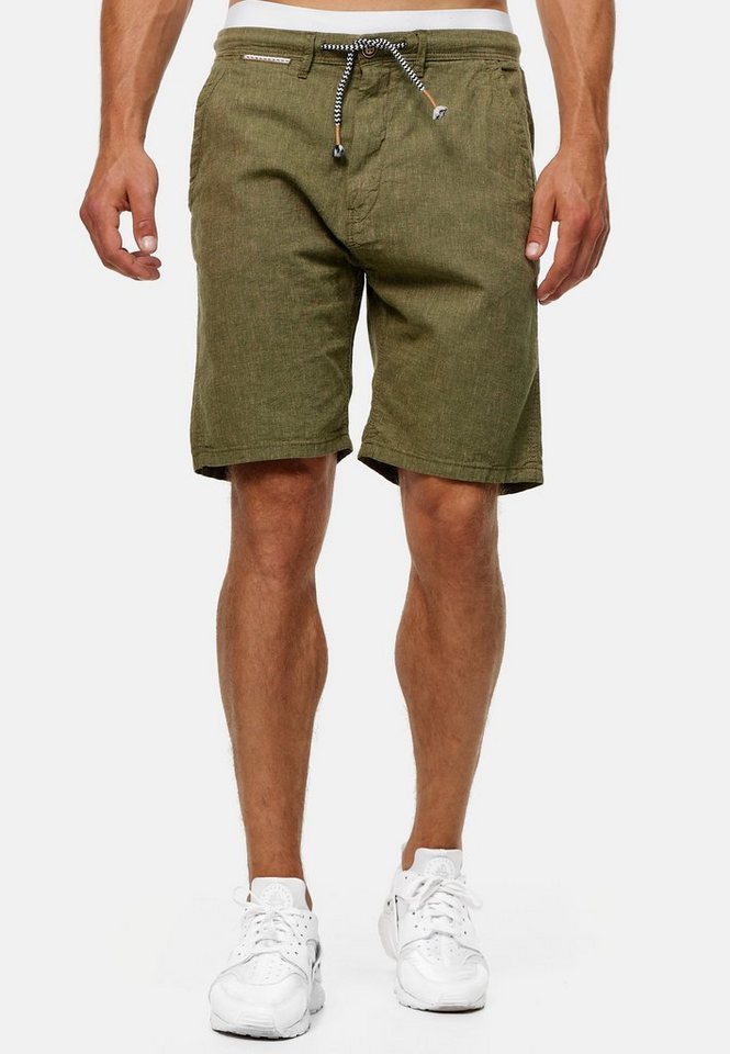 Indicode Chinoshorts Alonso aus einem angenehmen Leinenmix von Indicode