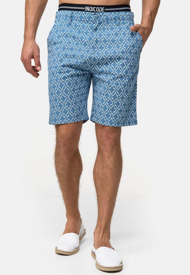 Indicode Chinoshorts Apostolis mit geometrischen Muster von Indicode