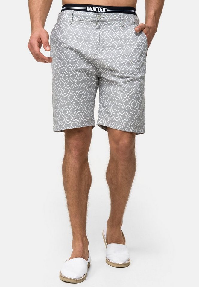 Indicode Chinoshorts Apostolis mit geometrischen Muster von Indicode