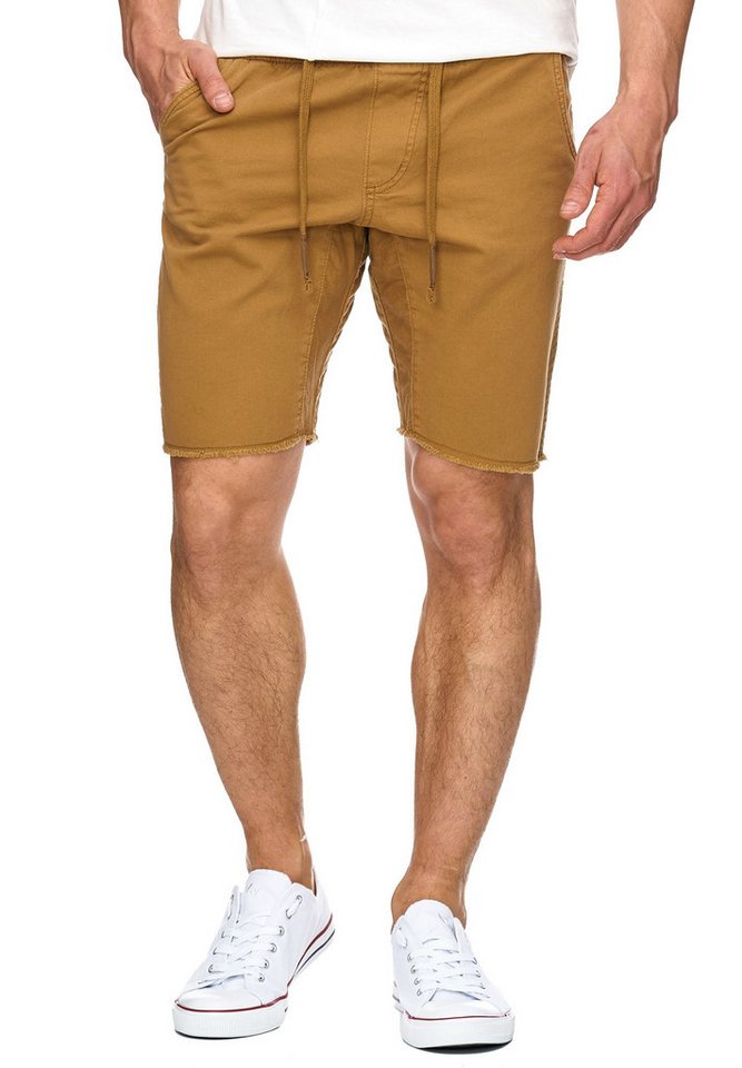 Indicode Chinoshorts Herren Carver Chino Shorts Herrenshorts mit elastischem Bund und Kordelzug von Indicode