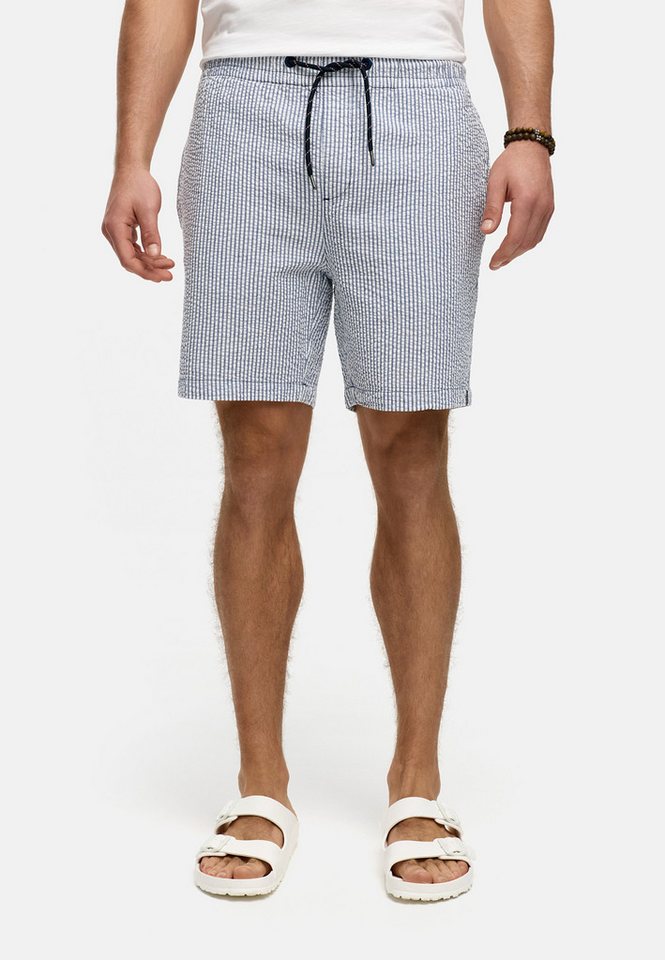 Indicode Shorts Herren INAlizzo Sommershorts Herrenshorts aus Seersucker-Material für maximale Luftzirkulation an warmen Tagen von Indicode