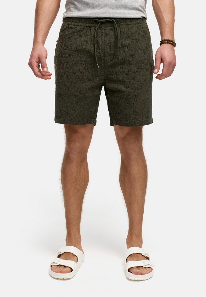 Indicode Shorts Herren INAlizzo Sommershorts Herrenshorts aus Seersucker-Material für maximale Luftzirkulation an warmen Tagen von Indicode