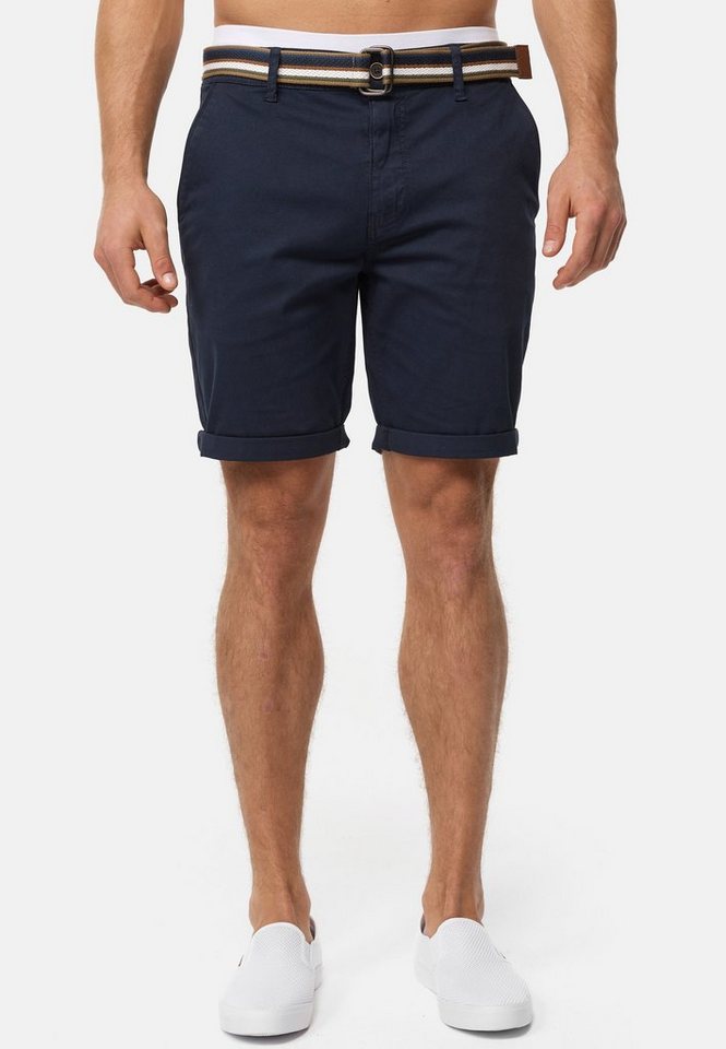 Indicode Chinoshorts Herren INCunning Chino Shorts Herrenshorts aus elastischer Baumwoll-Qualität, inkl. Gürtel von Indicode