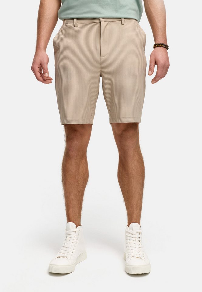 Indicode Chinoshorts INGustiono mit feiner Textur und subtil-edlem Streifenmuster von Indicode