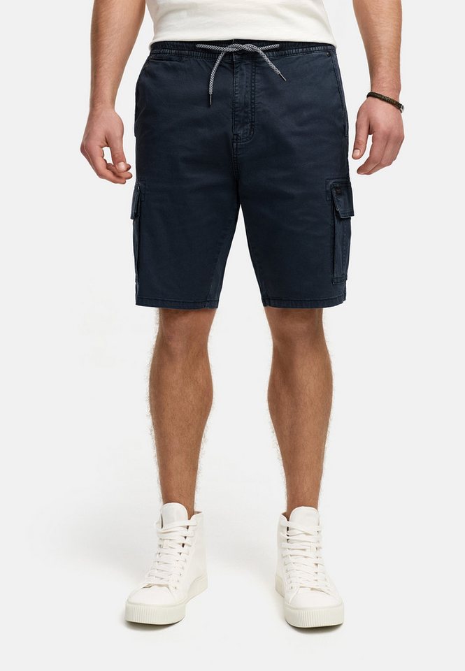 Indicode Cargoshorts Herren INKews Cargo Shorts Herrenshorts mit elastischem Bund mit Kordelzug für eine bequeme Passform von Indicode