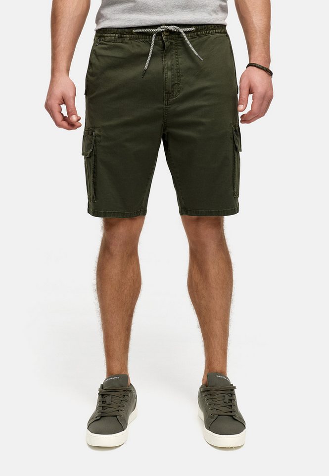 Indicode Cargoshorts Herren INKews Cargo Shorts Herrenshorts mit elastischem Bund mit Kordelzug für eine bequeme Passform von Indicode