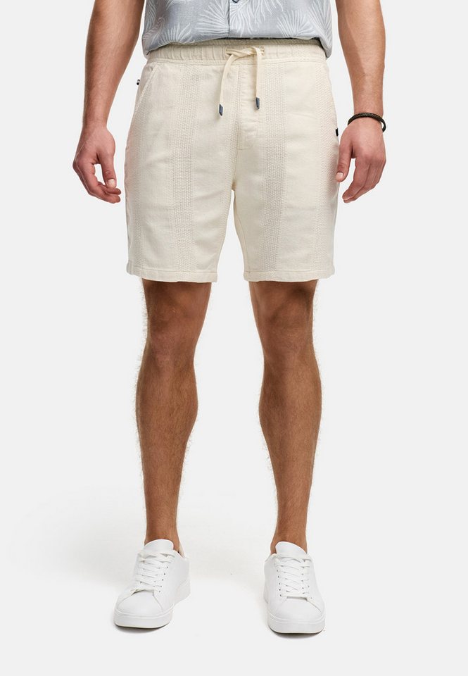 Indicode Chinoshorts INPop aus Leinen-Mix mit markanter Textur von Indicode