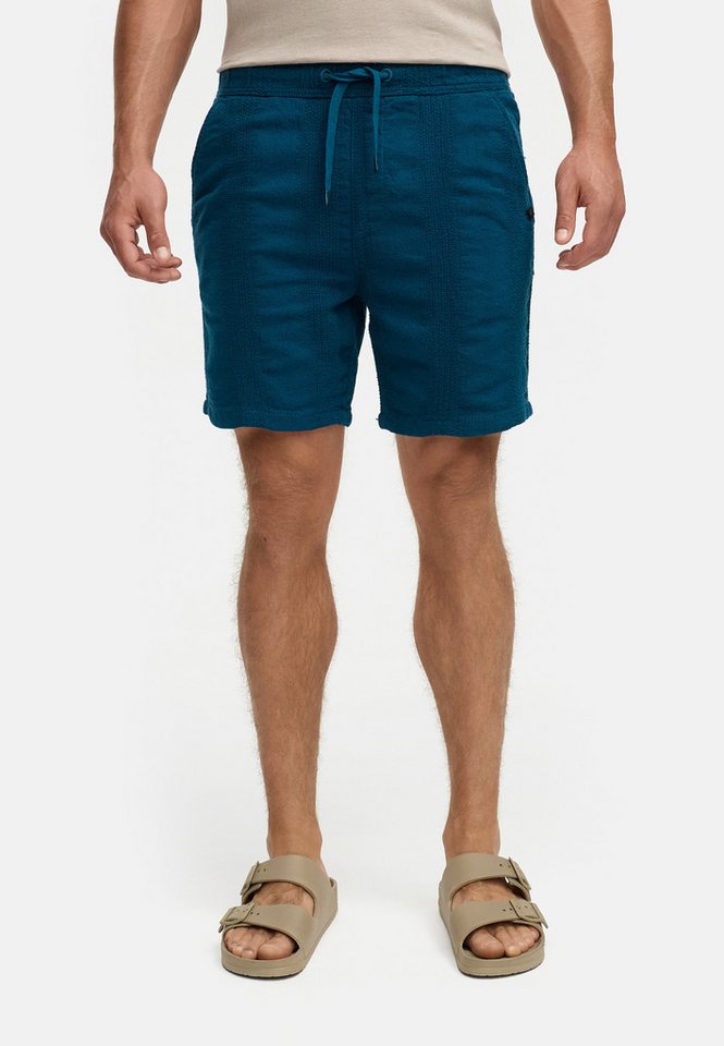 Indicode Chinoshorts INPop aus Leinen-Mix mit markanter Textur von Indicode