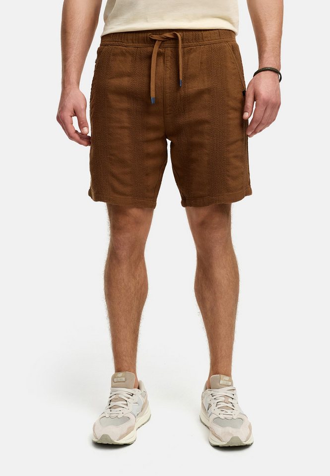 Indicode Chinoshorts INPop aus Leinen-Mix mit markanter Textur von Indicode