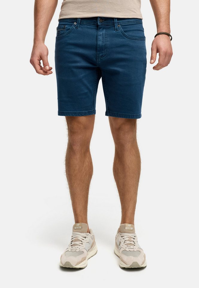 Indicode Jeansshorts Herren INSymon Jeans Shorts Herrenshorts 5-Pocket-Shorts aus Soft Denim von Indicode