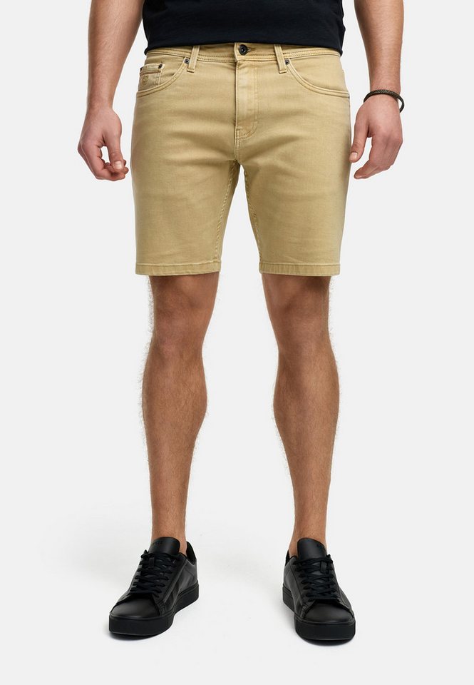 Indicode Jeansshorts Herren INSymon Jeans Shorts Herrenshorts 5-Pocket-Shorts aus Soft Denim von Indicode